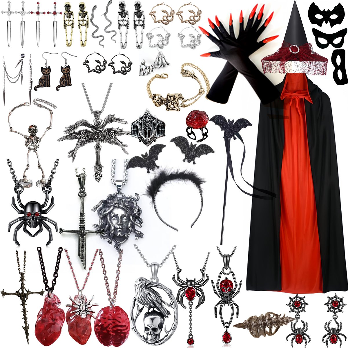 36PCS Surprise Gothic Jewelry Box for Women,