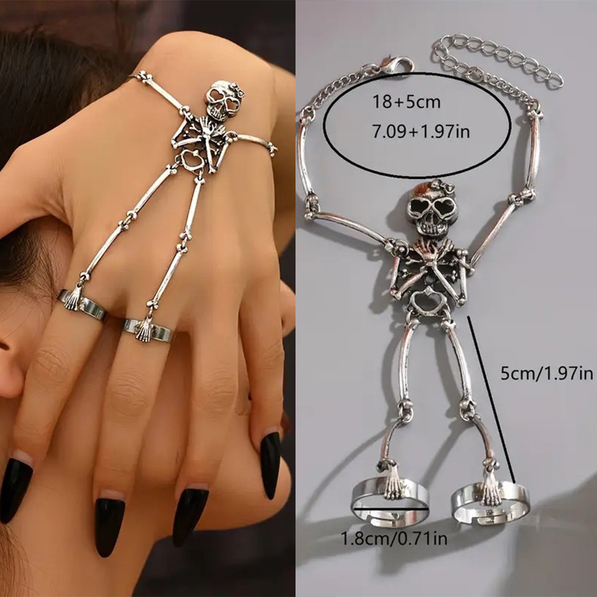 36PCS Surprise Gothic Jewelry Box for Women, - Image 5